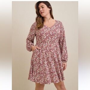 Torrid Floral Babydoll Floral Dress- size 1